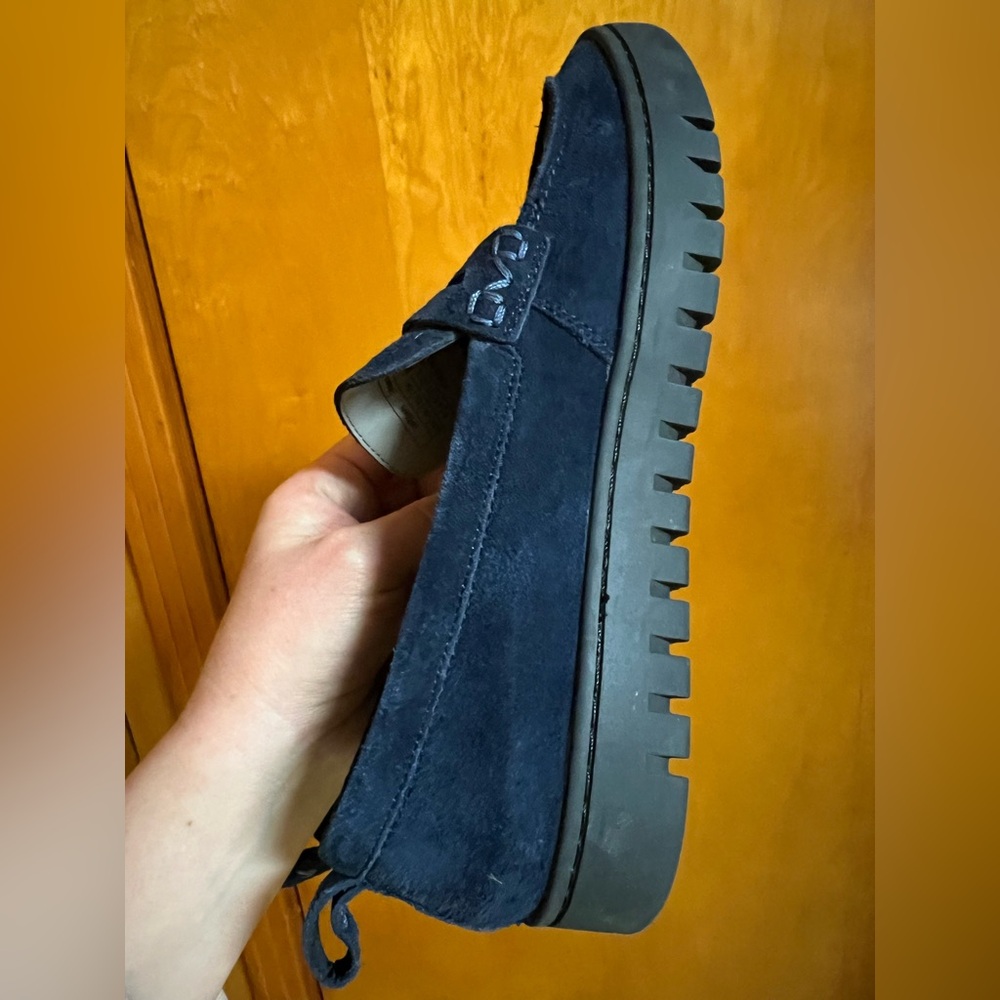 Vionic Uptown Navy Blue Suede Loafers - Picture 12 of 14